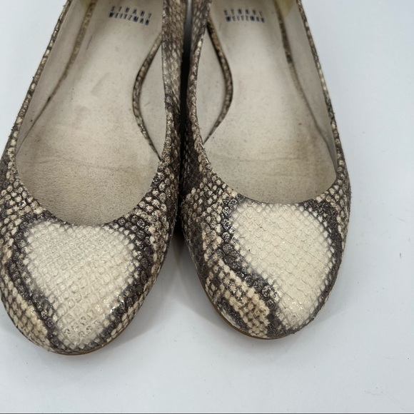 STUART Weitzman snake print rounded toe flats size 9 - Picture 4 of 8